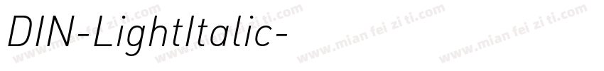 DIN-LightItalic字体转换