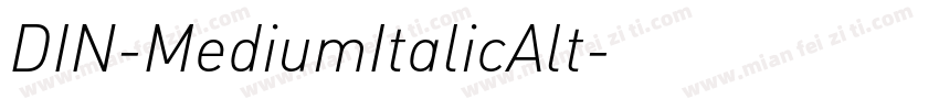 DIN-MediumItalicAlt字体转换