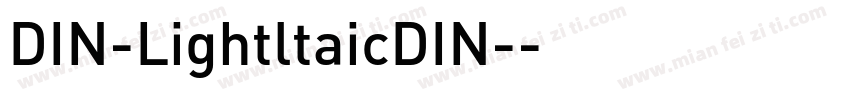 DIN-LightltaicDIN-字体转换