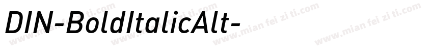 DIN-BoldItalicAlt字体转换