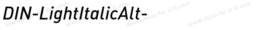 DIN-LightItalicAlt字体转换
