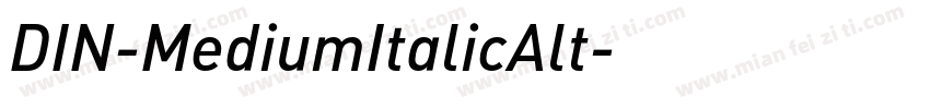 DIN-MediumItalicAlt字体转换