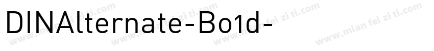 DINAlternate-Bo1d字体转换