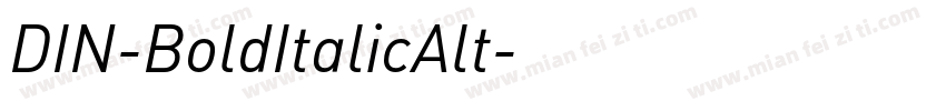 DIN-BoldItalicAlt字体转换