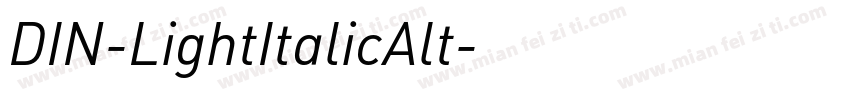 DIN-LightItalicAlt字体转换