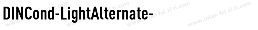 DINCond-LightAlternate字体转换