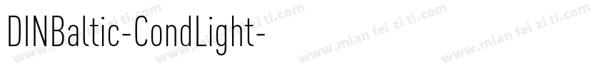 DINBaltic-CondLight字体转换