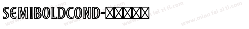 SemiboldCond字体转换