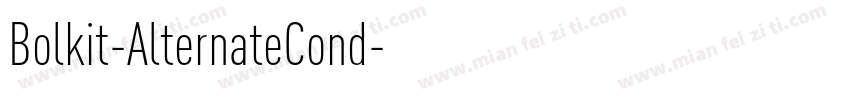 Bolkit-AlternateCond字体转换