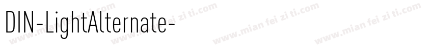 DIN-LightAlternate字体转换