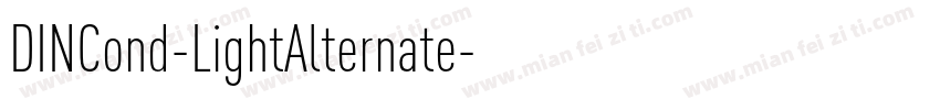DINCond-LightAlternate字体转换