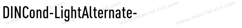 DINCond-LightAlternate字体转换