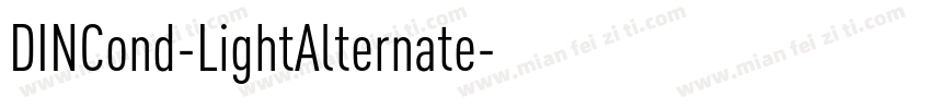 DINCond-LightAlternate字体转换