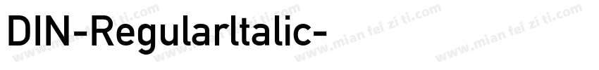 DIN-Regularltalic字体转换