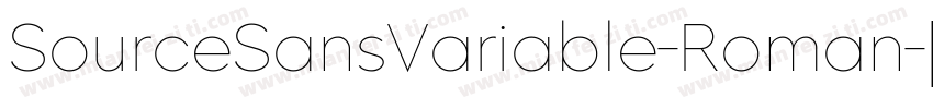 SourceSansVariable-Roman字体转换