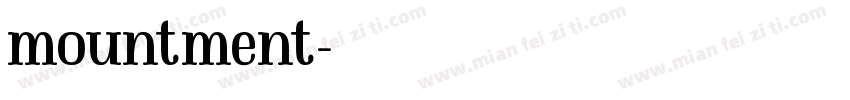 mountment字体转换