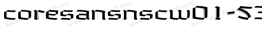 coresansnscw01-53字体转换