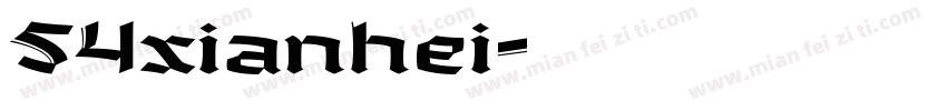 54xianhei字体转换