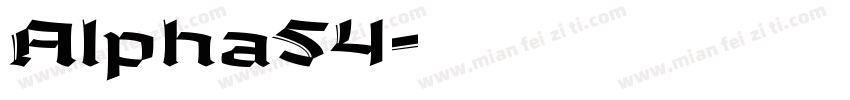Alpha54字体转换