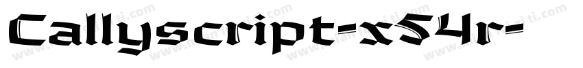 Callyscript-x54r字体转换