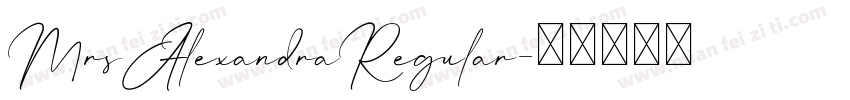 MrsAlexandraRegular字体转换