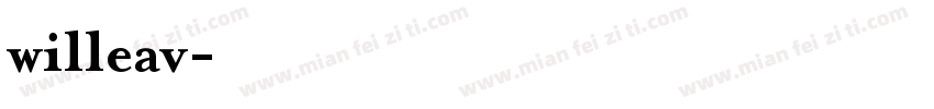 willeav字体转换