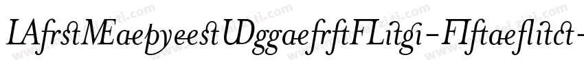 MrsEavesSmartLig-Italic字体转换