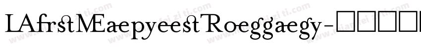MrsEavesRoman字体转换