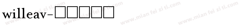 willeav字体转换