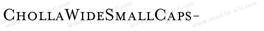 ChollaWideSmallCaps字体转换