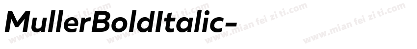 MullerBoldItalic字体转换