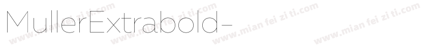 MullerExtrabold字体转换