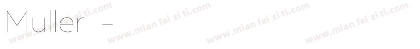 Muller字体字体转换