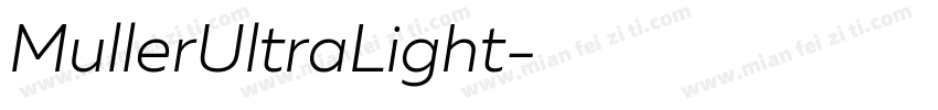 MullerUltraLight字体转换