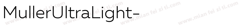 MullerUltraLight字体转换