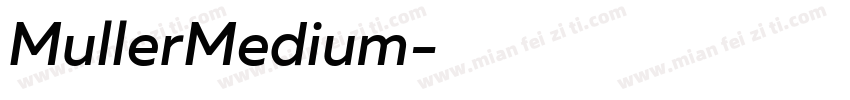 MullerMedium字体转换