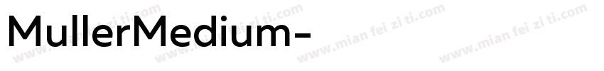 MullerMedium字体转换
