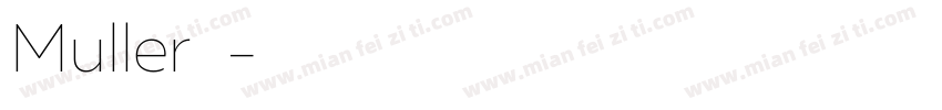 Muller字体字体转换
