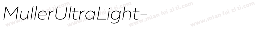 MullerUltraLight字体转换