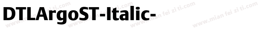 DTLArgoST-Italic字体转换