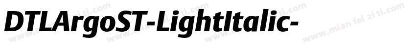 DTLArgoST-LightItalic字体转换