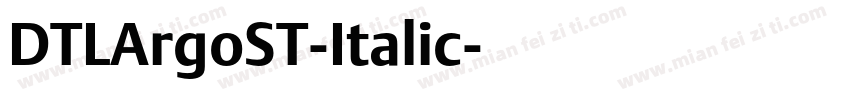 DTLArgoST-Italic字体转换