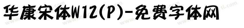 华康宋体W12(P)字体转换