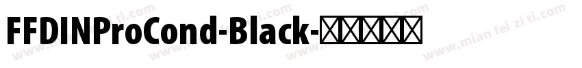 FFDINProCond-Black字体转换