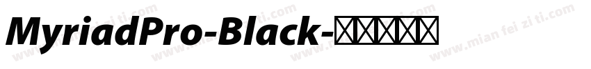 MyriadPro-Black字体转换