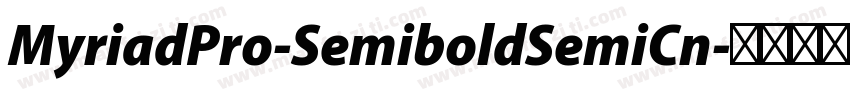 MyriadPro-SemiboldSemiCn字体转换