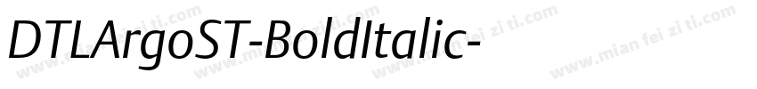 DTLArgoST-BoldItalic字体转换