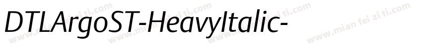 DTLArgoST-HeavyItalic字体转换