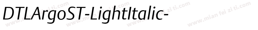 DTLArgoST-LightItalic字体转换