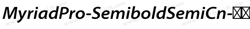 MyriadPro-SemiboldSemiCn字体转换